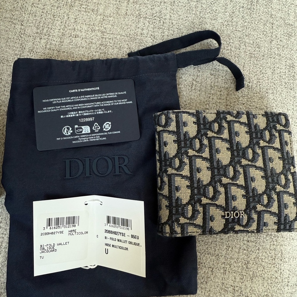 SOLD Dior Oblique Jacquard Monogram Wallet